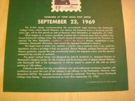 Daniel Webster, Dartmouth College Case, Post on Bulletin Board, 1969, USA.