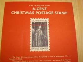 Christmas, Joulu, Post on Bulletin Board, 1969, USA.