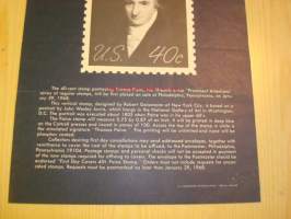 Thomas Paine, Post on Bulletin Board, 1968, USA, kirjoittanut pamfletin: Common Sense.