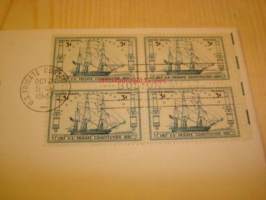 U.S.S. Constitution, Old Ironsides, 1947 USA ensipäiväkuori, neljällä postimerkillä