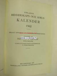 Finlands ridderskaps och adels kalender 1962 -aateliskalenteri