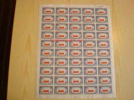 2. maailmansota, miehitetyt valtiot: Puola, täysi 50 postimerkin arkki vuodelta 1943, USA, WWII, Overrun Country.
