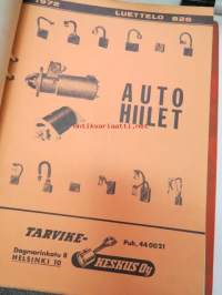 Autotarvikkeita - Tarvikekeskus Oy -kansiollinen erilaisia autorvikeluetteloita