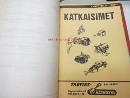 Autotarvikkeita - Tarvikekeskus Oy -kansiollinen erilaisia autorvikeluetteloita