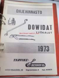 Autotarvikkeita - Tarvikekeskus Oy -kansiollinen erilaisia autorvikeluetteloita