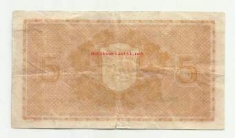 5 markkaa 1945 Litt A  seteli