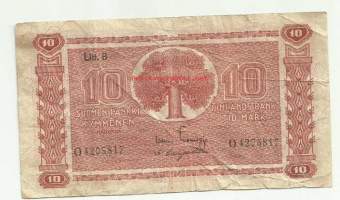 10 markkaa 1945 Litt B  seteli