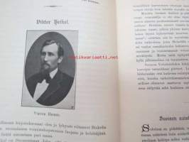 Suomen Urheilulehti 1898 - 1. vuosikerta, sidottu kirjaksi, sisällysluettelo näkyy kohteen runsaista kuvista
