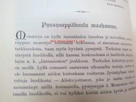 Suomen Urheilulehti 1898 - 1. vuosikerta, sidottu kirjaksi, sisällysluettelo näkyy kohteen runsaista kuvista