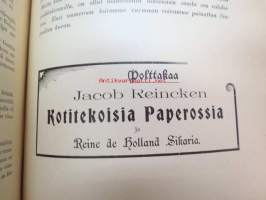 Suomen Urheilulehti 1898 - 1. vuosikerta, sidottu kirjaksi, sisällysluettelo näkyy kohteen runsaista kuvista