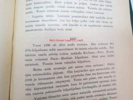 Suomen Urheilulehti 1898 - 1. vuosikerta, sidottu kirjaksi, sisällysluettelo näkyy kohteen runsaista kuvista