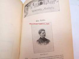 Suomen Urheilulehti 1898 - 1. vuosikerta, sidottu kirjaksi, sisällysluettelo näkyy kohteen runsaista kuvista