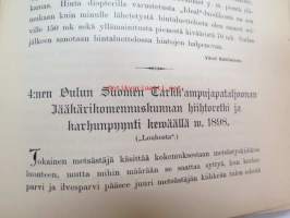Suomen Urheilulehti 1898 - 1. vuosikerta, sidottu kirjaksi, sisällysluettelo näkyy kohteen runsaista kuvista