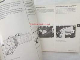 Saab 900 Opas - Selostus ja ohjeet, Käyttö ja huolto vuosimalli 1980