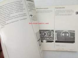 Saab 900 Opas - Selostus ja ohjeet, Käyttö ja huolto vuosimalli 1980