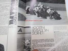 MC-Nytt 1974 nr 5 maj, Triumph story, Vad är svemo?, 55 000 kilometer med Honda CB 750, Agostini bevisade sin storhet, etc.