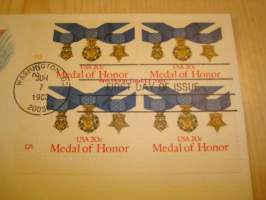 WWII, 2. maailmansota, Medal of Honor 1983, USA, ensipäiväkuori, FDC.