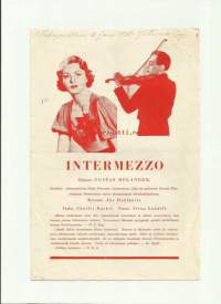 Intermezzo  - elokuva esite 1930-luku