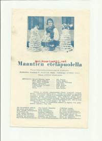 Maantien eteläpuolella  - elokuva esite 1930-luku