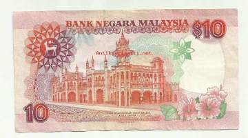 Malesia  5  Ringgit 1989  -   seteli  turvalanka / Malesia on valtio Kaakkois-Aasiassa. Sen pääkaupunki on Kuala Lumpur. Malesian väkiluku on noin