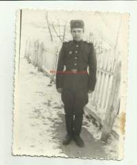 Neuvostosotilas (2) Neuvostoliitto 1950-luku - valokuva   8x11 cm