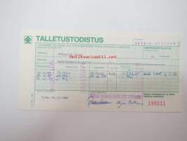 Talletustodistus, Säästöpankki, määräaikaistalletus 24 kk, 100 000 mk, 30.12.1990