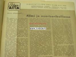Elokuva-Aitta 1956 nr 22, James Deanista on tullut aikamme nuorison taruhenkilö, Mustaa rakkautta Liisankadulla