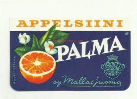 Appelsiini Palma   -  juomaetiketti