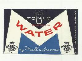 Tonic Water -  juomaetiketti