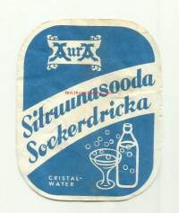 Sitruunasooda -  juomaetiketti