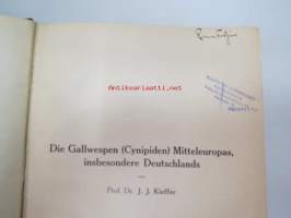 Die Gallwespen (Cynipiden) Mitteleuropas, insbesondere Deutschlands -hyönteiskirja, kuvataulut tallella