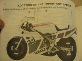 Yamaha YSR50T owner´s manual käyttöohjekirja