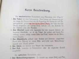 Das Mikroskop und seine anwendung. Ernst Leitz - Wetzlar. -mikroskooppi ja sen käyttö