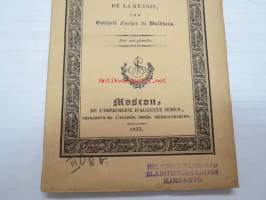 Notice sur Le Phlocerus, genre nouveau d&#039;orthoptéres De La Russie, par Gotthelf Fischer de Waldheim. Avec un planche.. Moscou, 1833 -Moskovassa 1833 painettu