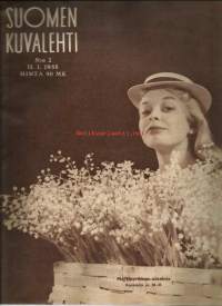 Suomen Kuvalehti 11.1.1958 nr 2 / Kansi Morsiusvihkon aineksia, diktaattori Nasser, uutta tietoa hormoneista, hiihtoleirillä,  televisio, lisävauhtia laturetkille