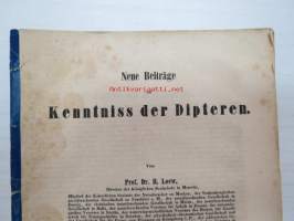 Neue Beiträge zur Kentniss der Dipteren, Fünfter Beitrag, Berlin 1857 -saksankielinen hyönteistieteellinen tutkimus -scientific publication in german
