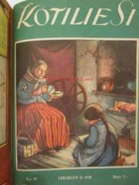 Kotiliesi 1930 -sidottu vuosikerta, katso sisältöä kuvista tarkemmin