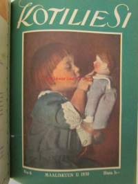 Kotiliesi 1930 -sidottu vuosikerta, katso sisältöä kuvista tarkemmin
