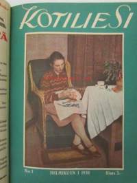 Kotiliesi 1930 -sidottu vuosikerta, katso sisältöä kuvista tarkemmin