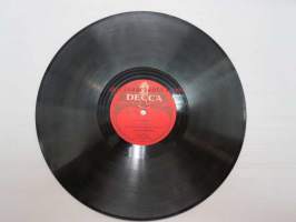 Decca SD 5221 Matti Louhivuori - Valkoinen kukka / Mua varten ei -savikiekkoäänilevy, 78 rpm record