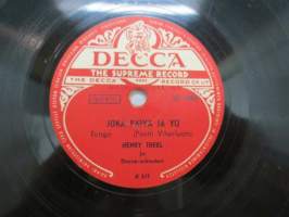 Decca SD 4006 Henry Theel - Rantamökissä / Joka päivä ja yö -savikiekkoäänilevy, 78 rpm record