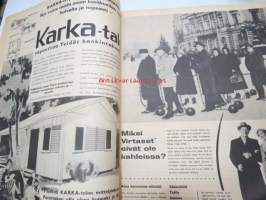 Viikko Sanomat 1957 nr 10, ilmestynyt 8.3.1957, sis. mm. seur. artikkelit / kuvat / mainokset; Kansikuva Louis Armstrong, Karka-talo (A. Ahlström Oy), Majesteetti