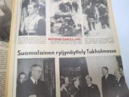 Viikko Sanomat 1957 nr 10, ilmestynyt 8.3.1957, sis. mm. seur. artikkelit / kuvat / mainokset; Kansikuva Louis Armstrong, Karka-talo (A. Ahlström Oy), Majesteetti