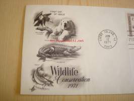 Wildlife Conservation, California Condor, 1971, USA, ensipäiväkuori, FDC. Katso myös muut kohteeni, mm. noin 1 200 erilaista amerikkalaista ensipäiväkuorta