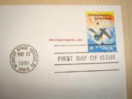 Space Achievement, Kennedy Space Center, Florida, 1981, USA, ensipäiväkuori, FDC. Katso myös muut kohteeni, mm. noin 1 200 erilaista amerikkalaista