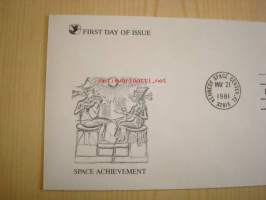 Space Achievement, Kennedy Space Center, Florida, 1981, USA, ensipäiväkuori, FDC. Katso myös muut kohteeni, mm. noin 1 200 erilaista amerikkalaista