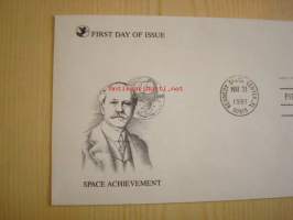 Space Achievement, Kennedy Space Center, Florida, 1981, USA, ensipäiväkuori, FDC. Katso myös muut kohteeni, mm. noin 1 200 erilaista amerikkalaista