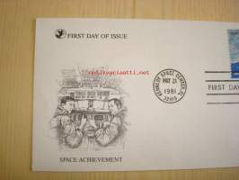 Space Achievement, Kennedy Space Center, Florida, 1981, USA, ensipäiväkuori, FDC. Katso myös muut kohteeni, mm. noin 1 200 erilaista amerikkalaista