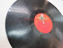 Decca SD 5221 Matti Louhivuori - Valkoinen kukka / Mua varten ei -savikiekkoäänilevy, 78 rpm record