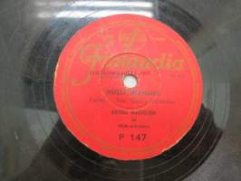 Finlandia P147 Georg Malmstén ja NEA-orkesteri - Musta Hermanni / Puomien partahilla -savikiekkoäänilevy, 78 rpm record